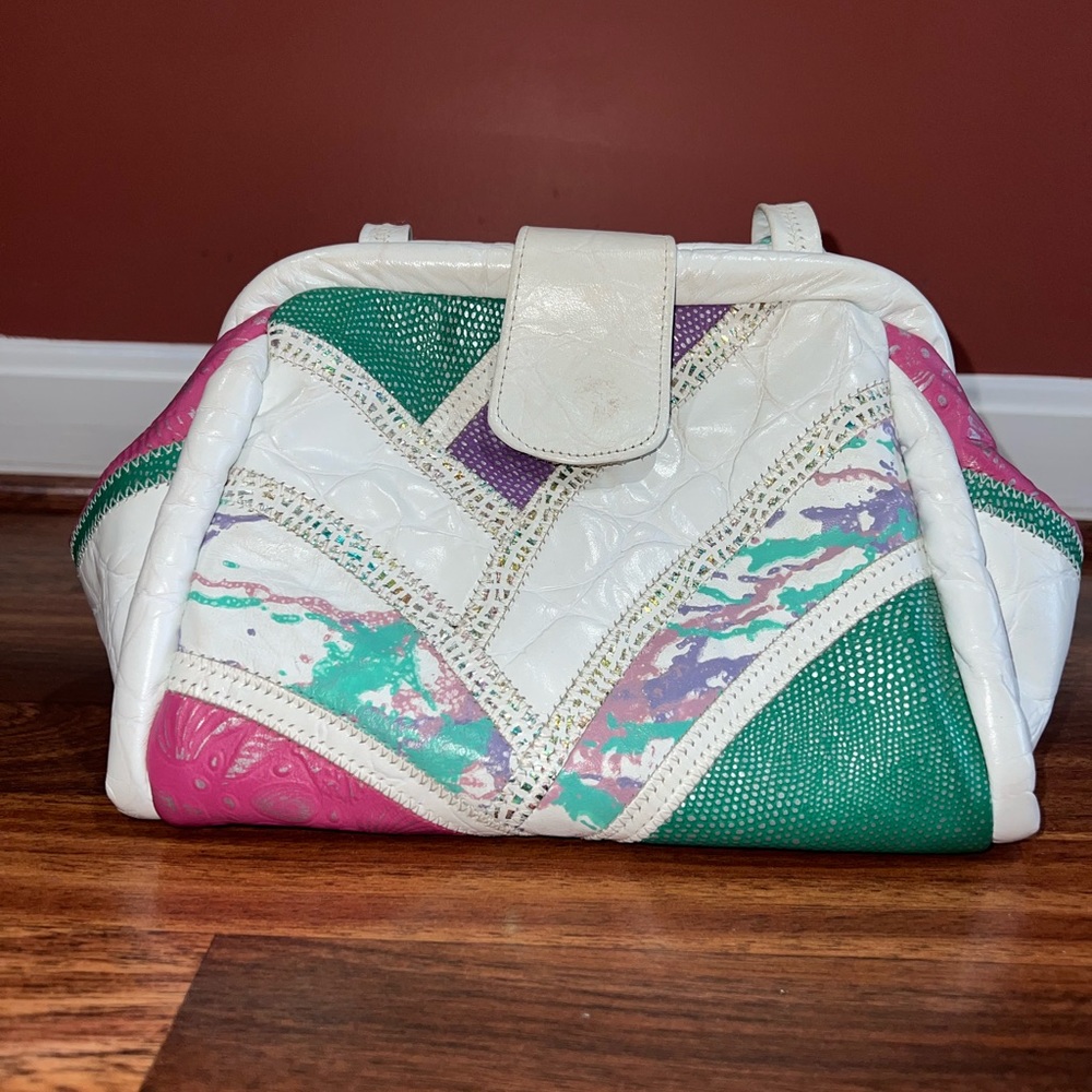 Genuine leather Reem handbag.  Medium size